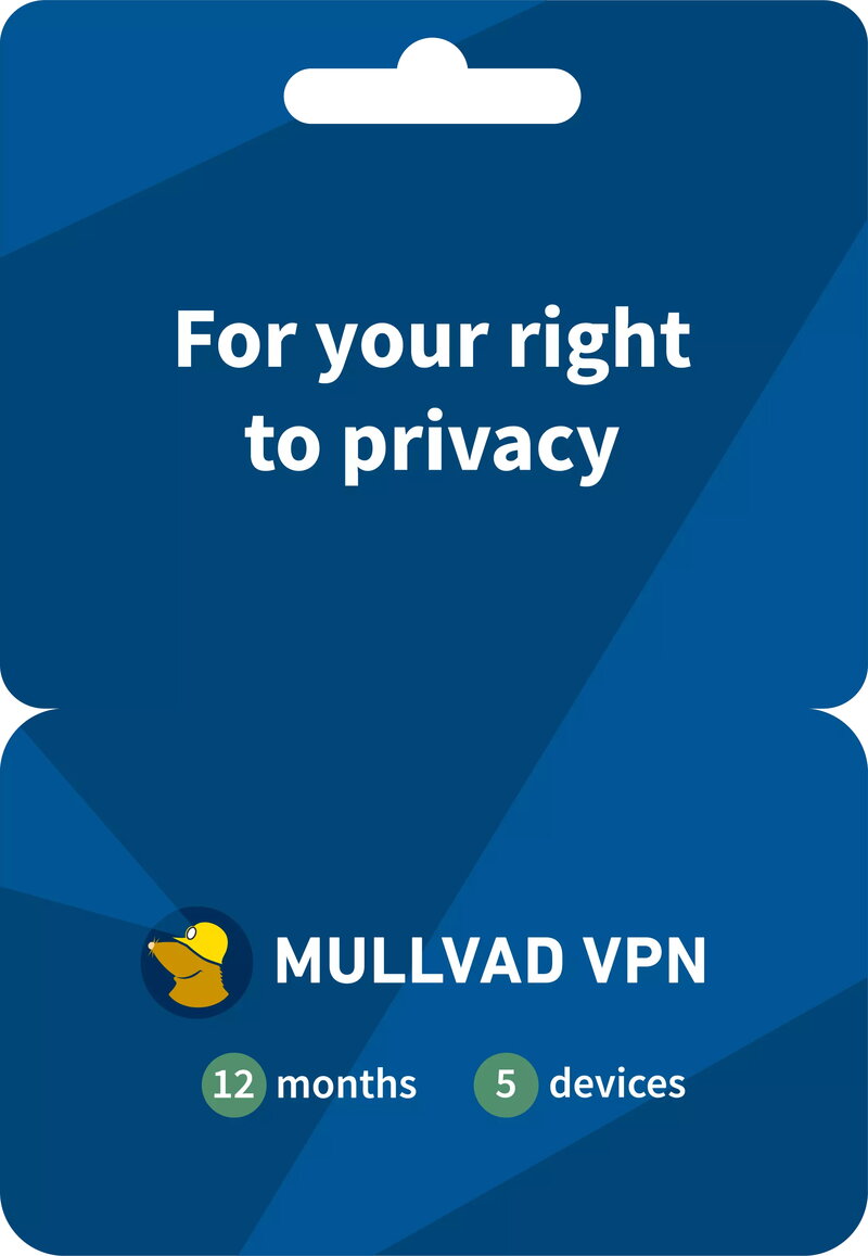 Mullvad VPN 12 månader / 5 användare