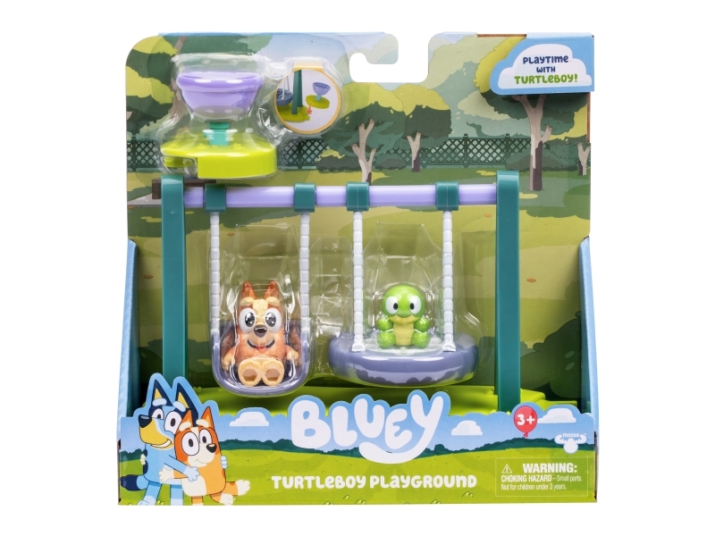 Bluey Turtleboy lekset med storögda Bingo och Turtleboy