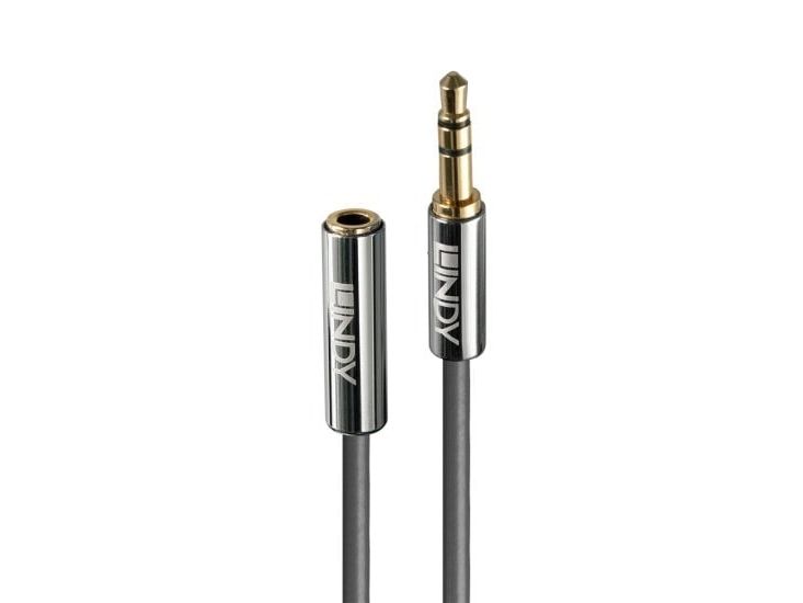 Lindy 35327, 3,5mm, Hankontakt, 3,5mm, Honkontakt, 1 m, Antracit