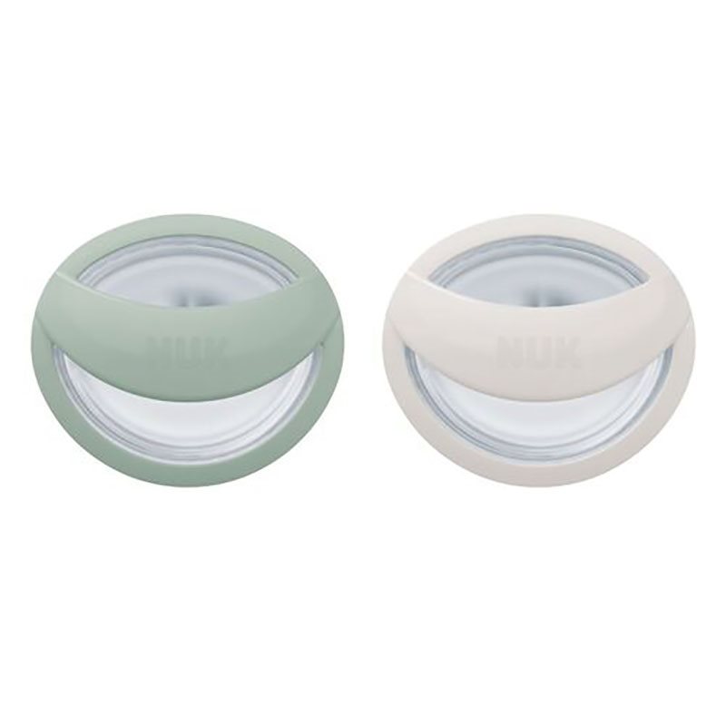 NUK MommyFeel Napp 0-6 Mån Grön/Vit, 2 st
