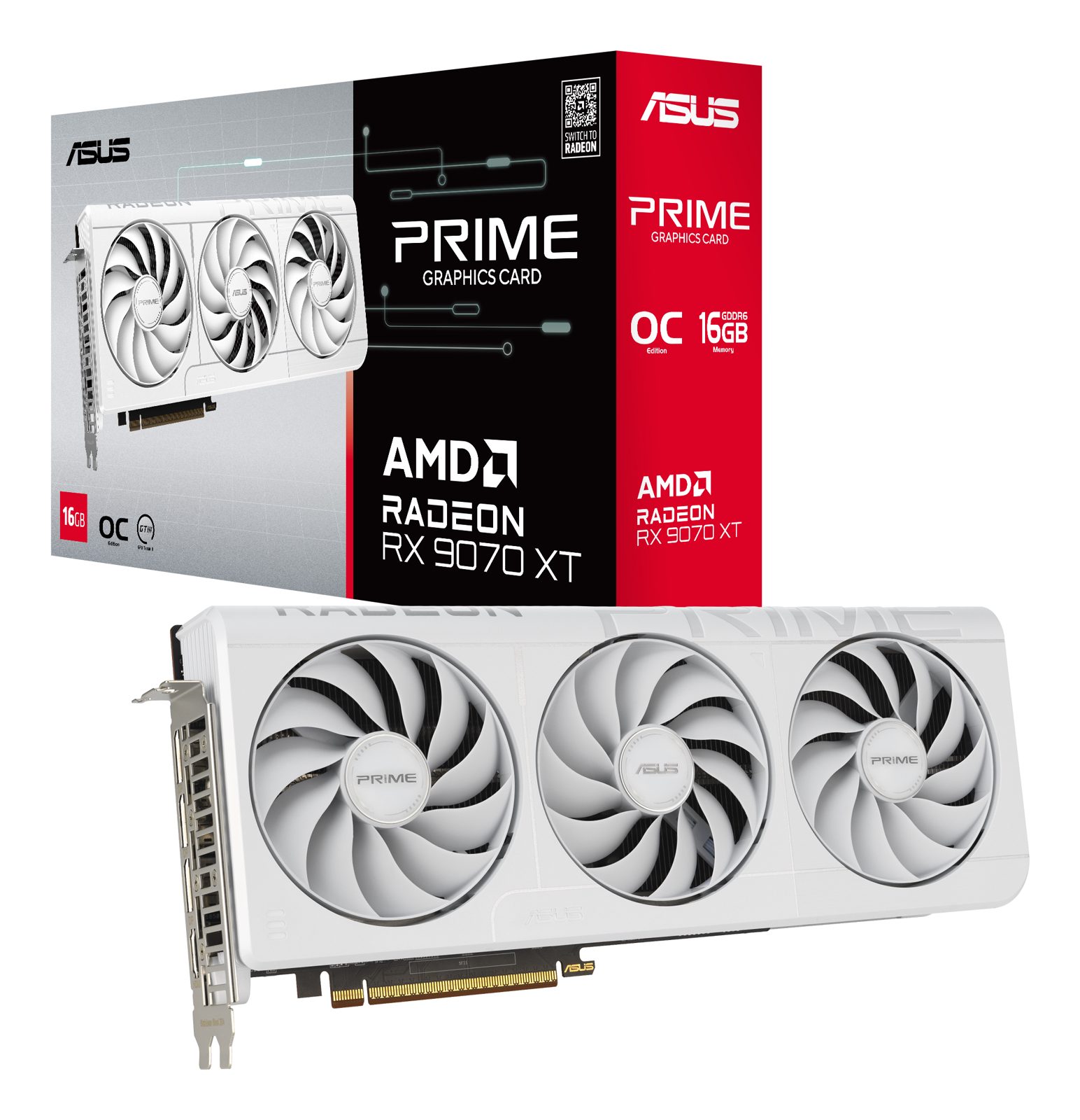 ASUS Radeon RX 9070 XT 16GB Prime OC White, bild 5