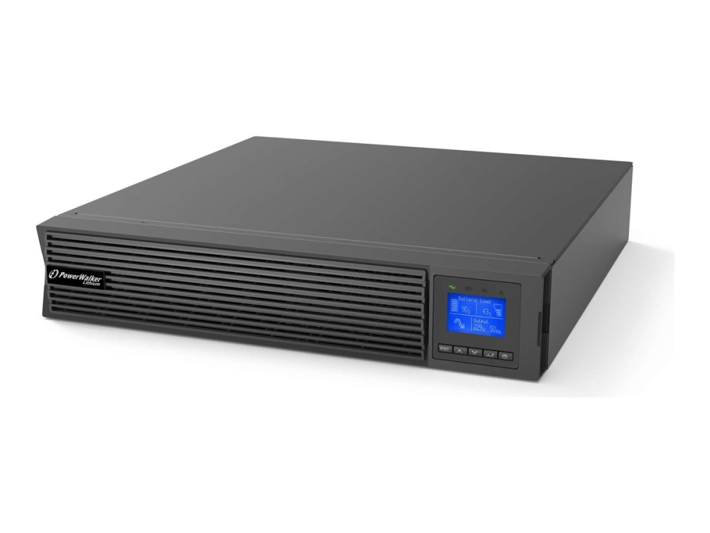 PowerWalker VFI 1000 LICR IoT - UPS (rackmonterbar/extern) - AC 110-300 V - 1000 watt - 1000 VA - 1-fas - litium - 9 Ah - RS-232, USB, Ethernet - utgångskontakter: 8 - 2U