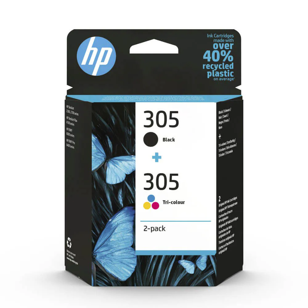 HP 305 trefärg/svart bläck combo