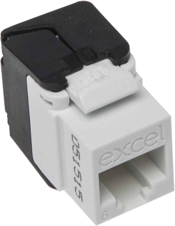 Modularjack RJ45, keystone, Cat6, UTP - Vit, bild 2