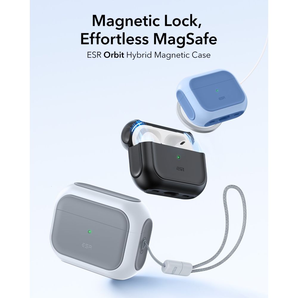 ESR Orbit HaloLock MagSafe-fodral för AirPods Pro 3 – vitt, bild 2