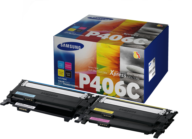 Samsung Bläckpatroner CLT-P406C/ELS Cyan Magenta Gul Svart