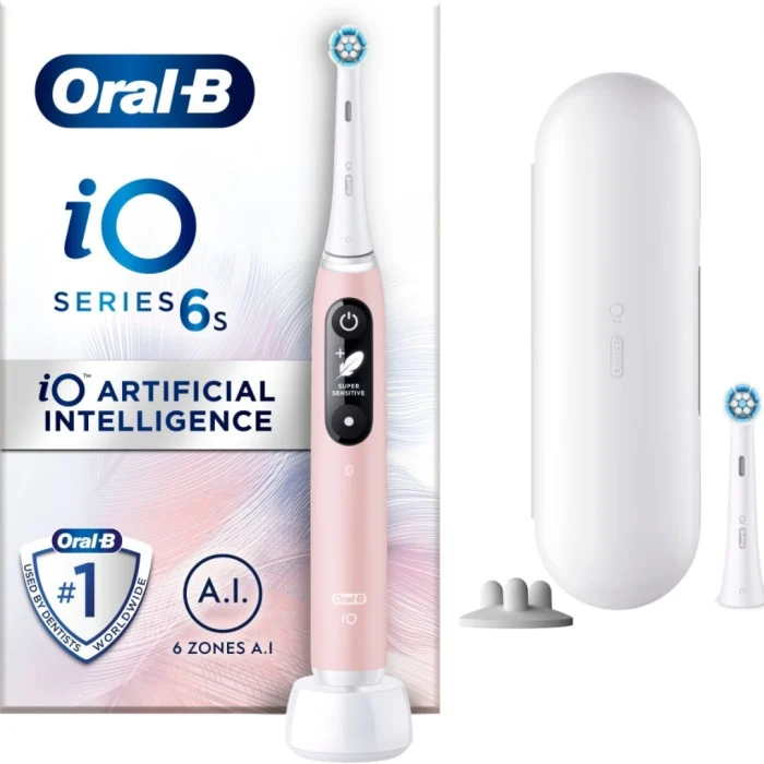 Oral-B iO6S Sensitive elektrisktandborste, Pink Sand
