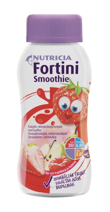 Fortini Smoothie, barnkosttillägg, komplett, bär och frukt, 200 milliliter