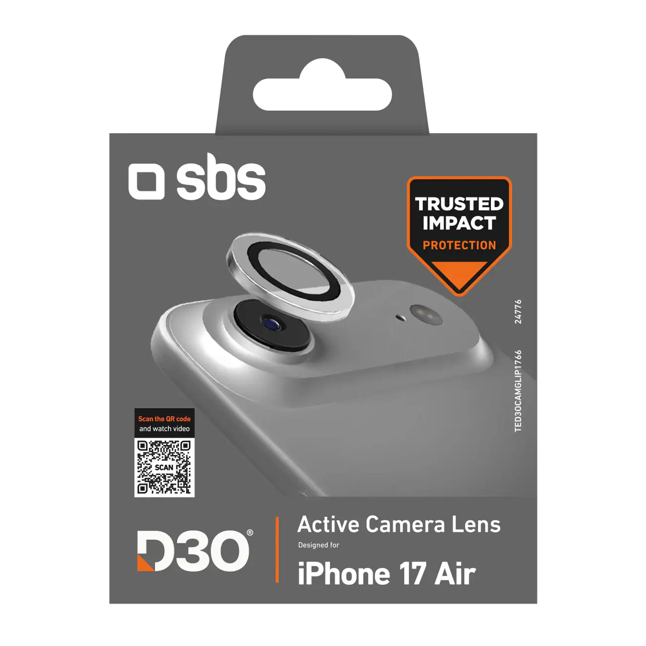 SBS Camera Linsskydd av glas med D3O-teknik för iPhone 17 Air, bild 2