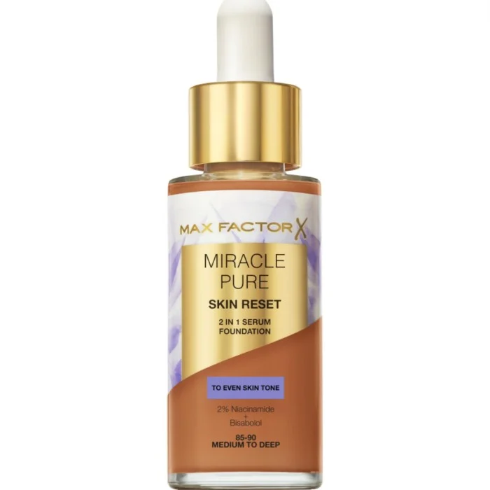 Max Factor Miracle Pure 2In1 Skin Reset Serum Foundation 06 Medium to Deep 30 ml, bild 4