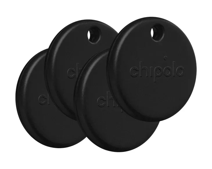 Chipolo POP smart tracker för Android och Apple iOS, 4 x POP spårare, svart