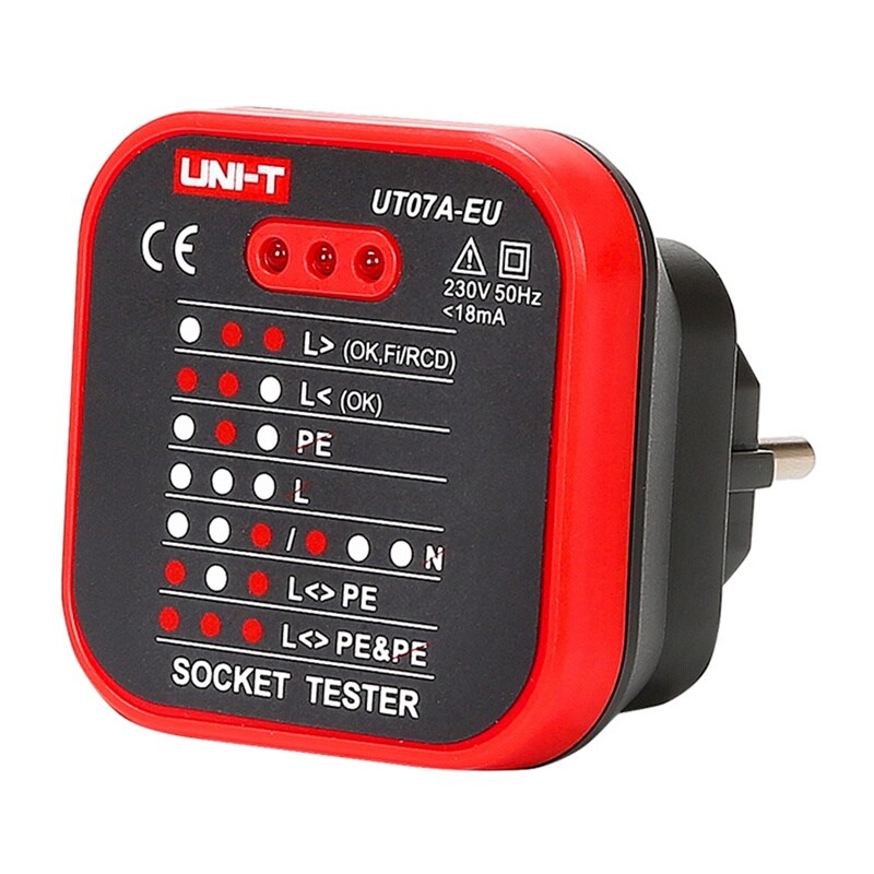 UNI-T UT07A-EU testare av eluttag, bild 2