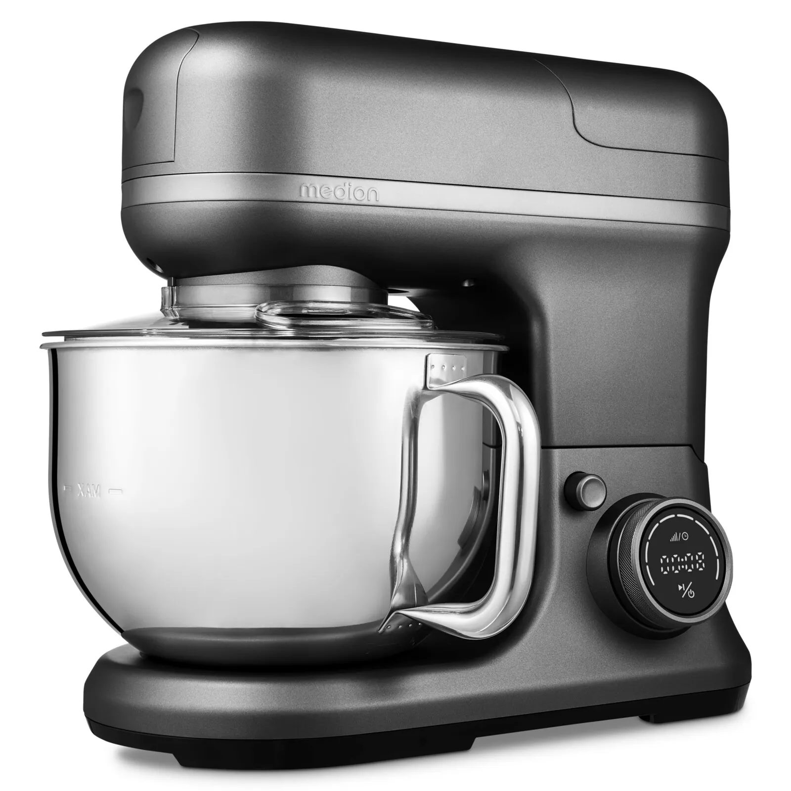 MEDION LIFE 3-in-1, 5 l, Svart, 1,5 l, Mixning, Knådning, Omrörning, Blanda, 1 m, Rostfritt stål