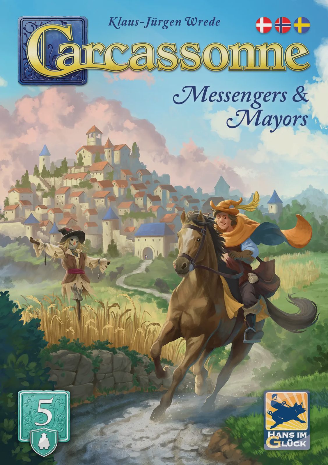 Carcassonne 3.0 - Messengers & Mayors Expansion (Skandinavisk Version), bild 4