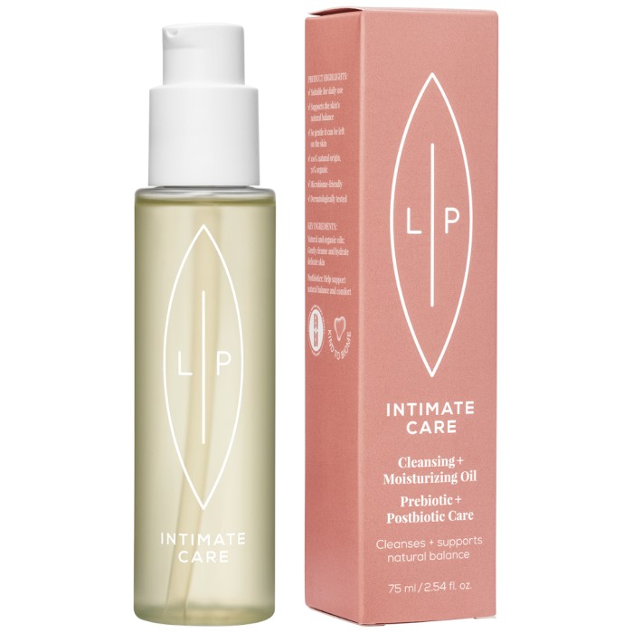 Lip Intimate Care Cleansing + Moisturising Oil Prebiotic + Postbiotic 75 ml