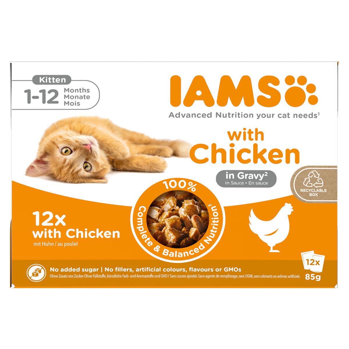 Iams Delights in gravy Multipack Kitten Våtfoder till Kattunge 12x85 g, bild 2