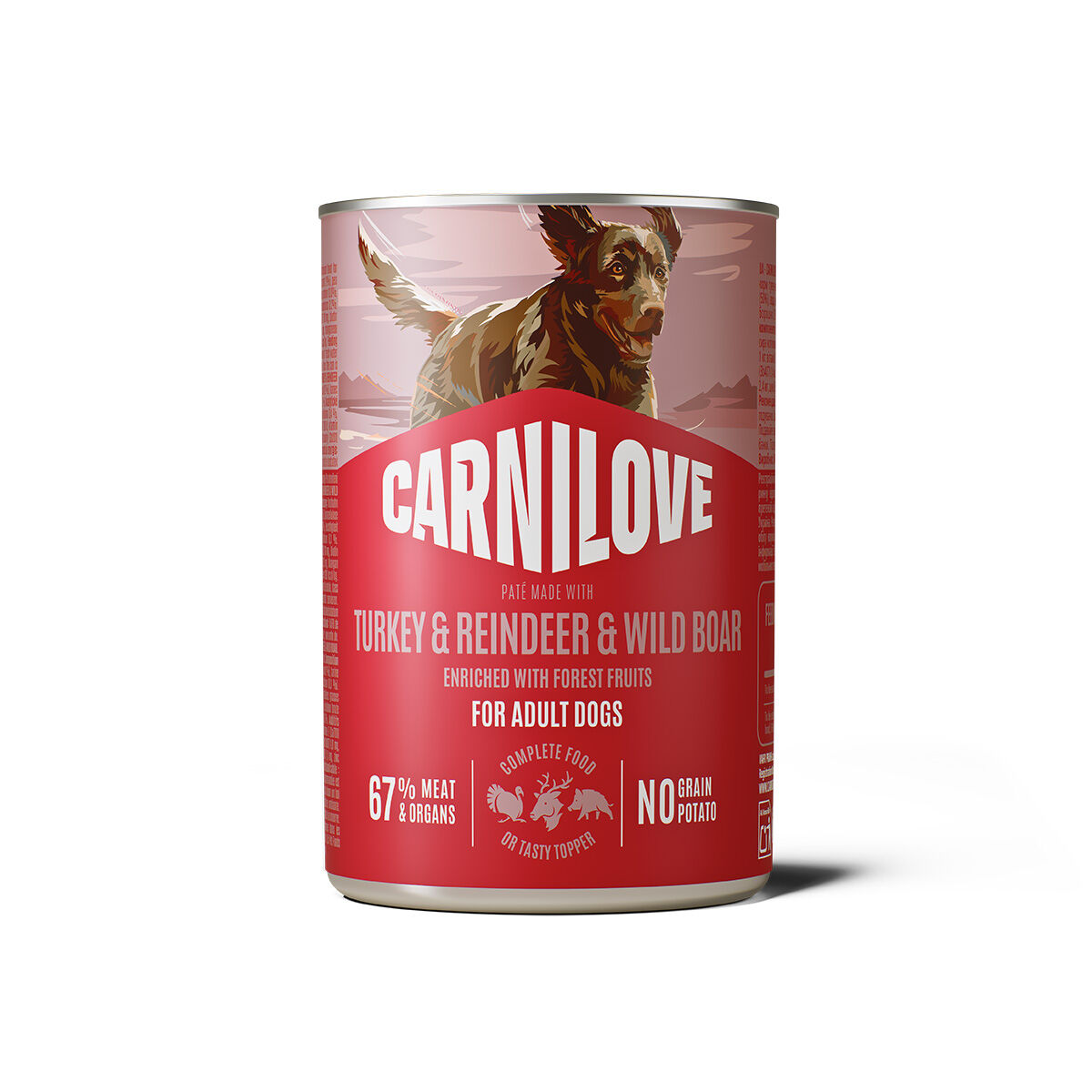 Carnilove Dog Adult Turkey, Reindeer & Wild Boar Paté Våtfoder till Hund 400 g
