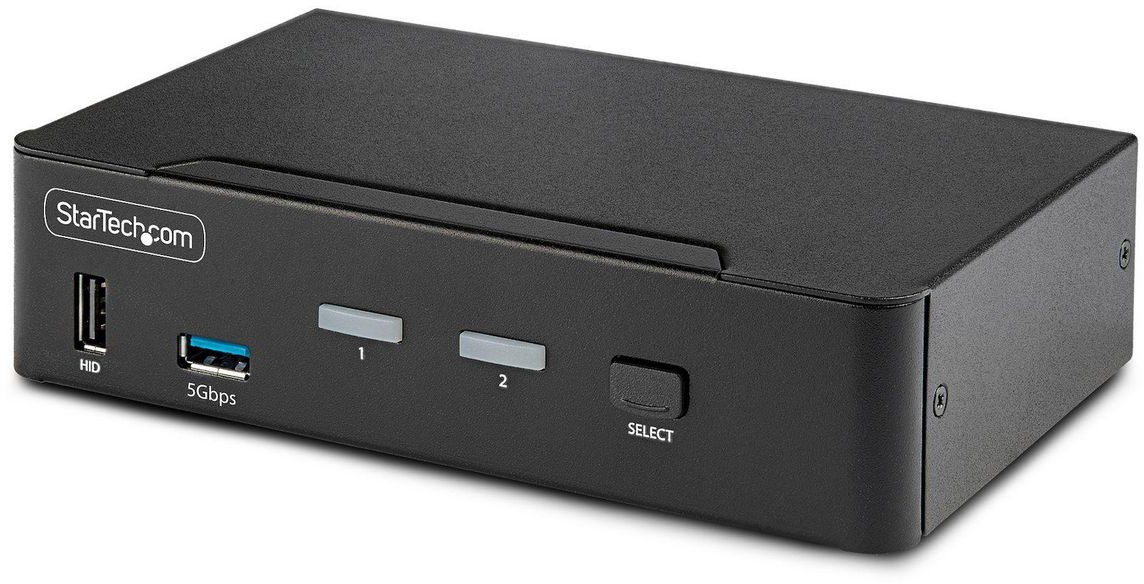 Systemswitch Startech.com D86A2-2-PORT-8K-KVM, 2-vägs KVM, Displayport 8K@60Hz / 4K@144Hz, USB, ljud, bild 2