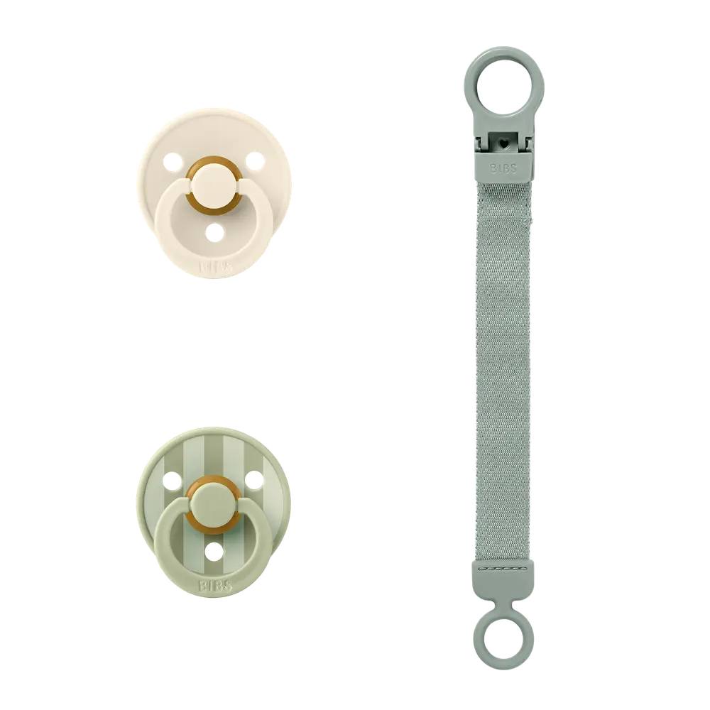 BIBS Set napp stl1+ Nappband Sage, 1 st, bild 4