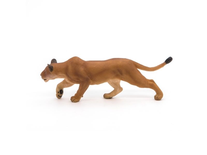 Papo 50251 djurfigur, jagande lejoninna, brun PVC