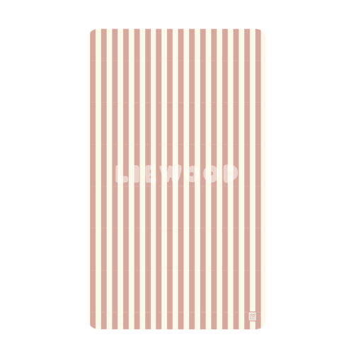 Liewood - Summer Beach Towel - Coral blush / creme de la creme stripe - One size
