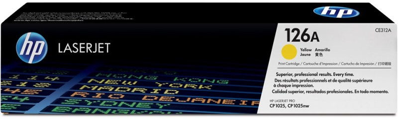 HP 126A (CE312A), gul toner