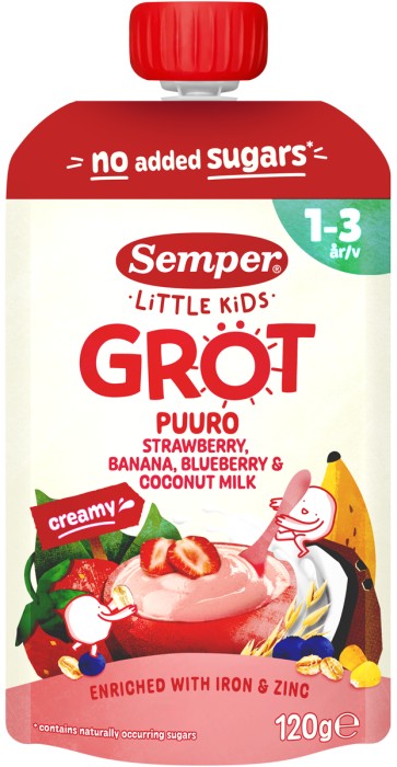 SEMPER Grötklämmis jord/ban/havre 1-3 år, 120 g