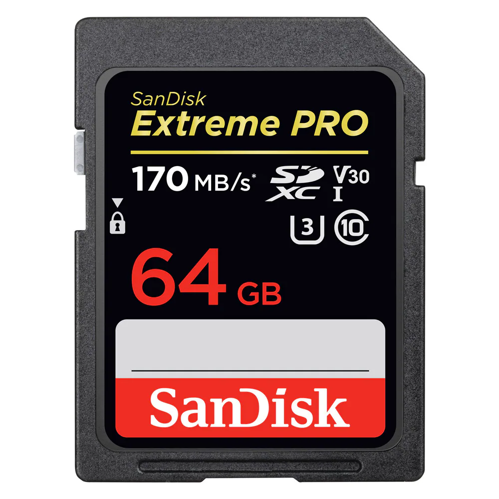 SanDisk Extreme PRO SDXC - 64GB + 2 års RescuePRO Deluxe / 100MB/s / UHS-I / Class 10 /