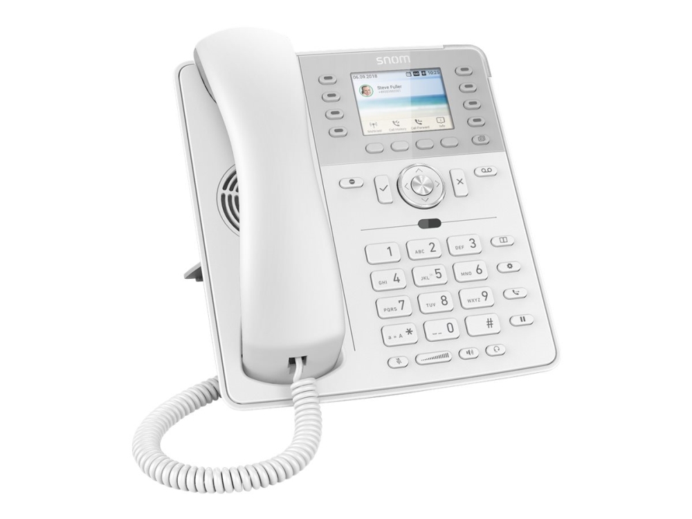 snom D735 - VoIP-telefon - 3-riktad samtalsförmåg - SIP, RTCP - 12 linjer - vit