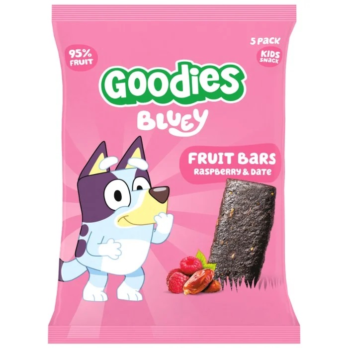 GOODIES Barnsnacks Fruit Bar Raspb/Date Bluey , 5 st