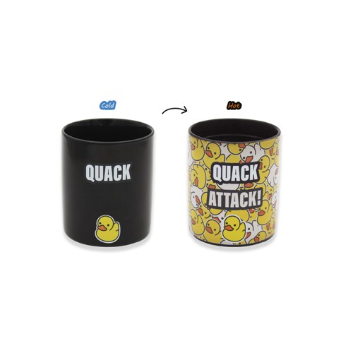 Winkee - Quack Attack Heat Sensitive Mug - Black