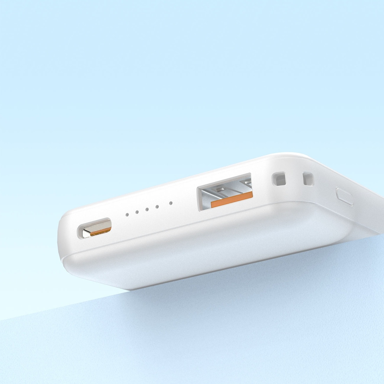 Dudao K14S magnetisk powerbank 20 W 5000 mAh 1x USB-A 1x USB-C – Vit, bild 4