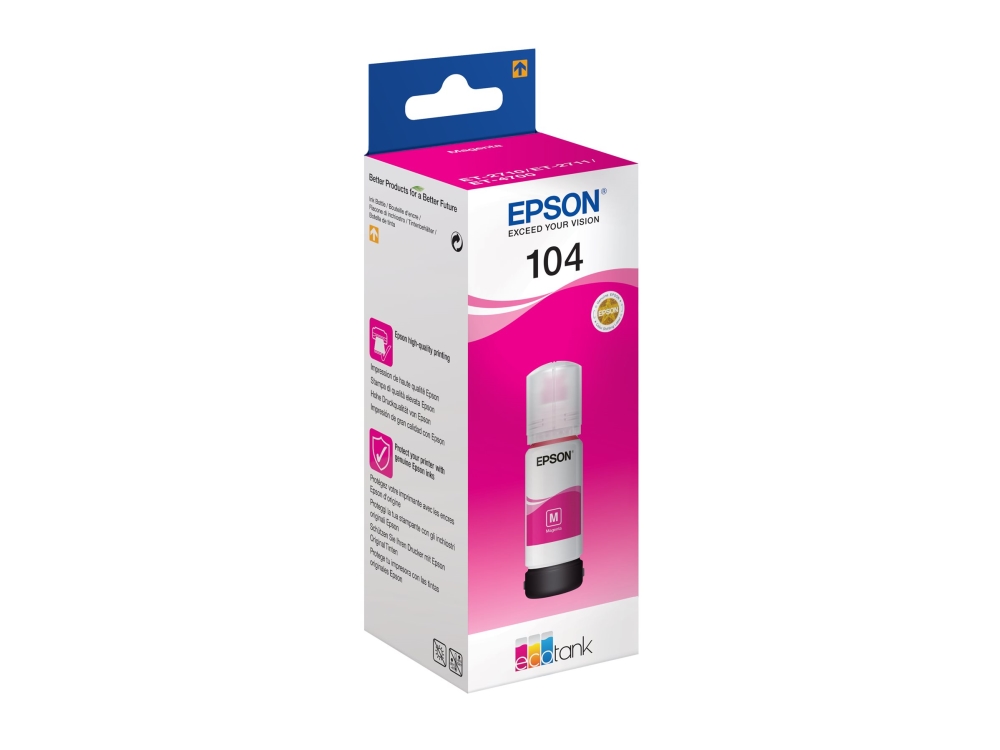 Epson T104, magenta EcoTank magenta bläck, bild 2