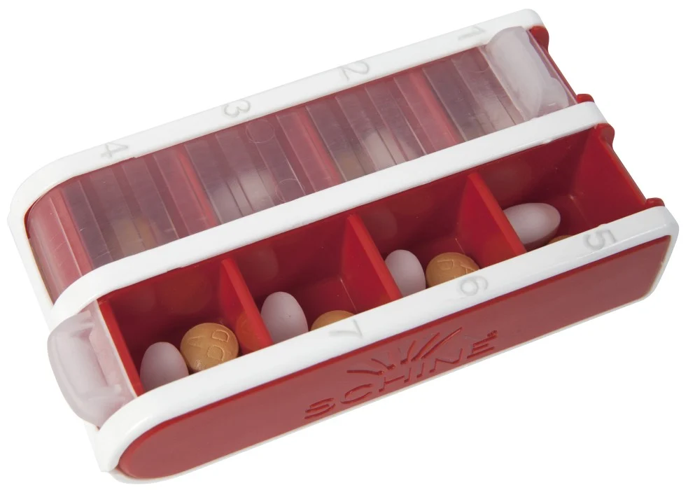 Schine Pill Box S, röd, 1 st
