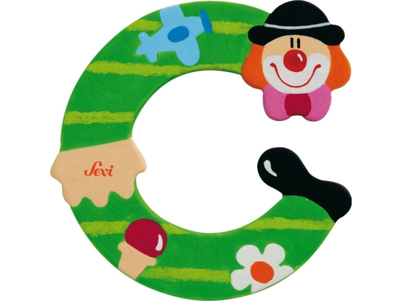 Sevi Träbokstav C, Clown (81739)