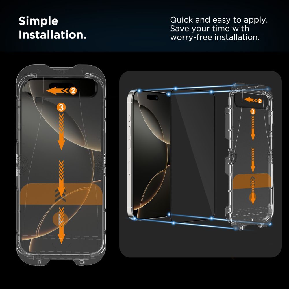 Tech-Protect Quick Set+ 2-pack härdat glas för iPhone 17 - svart, bild 4