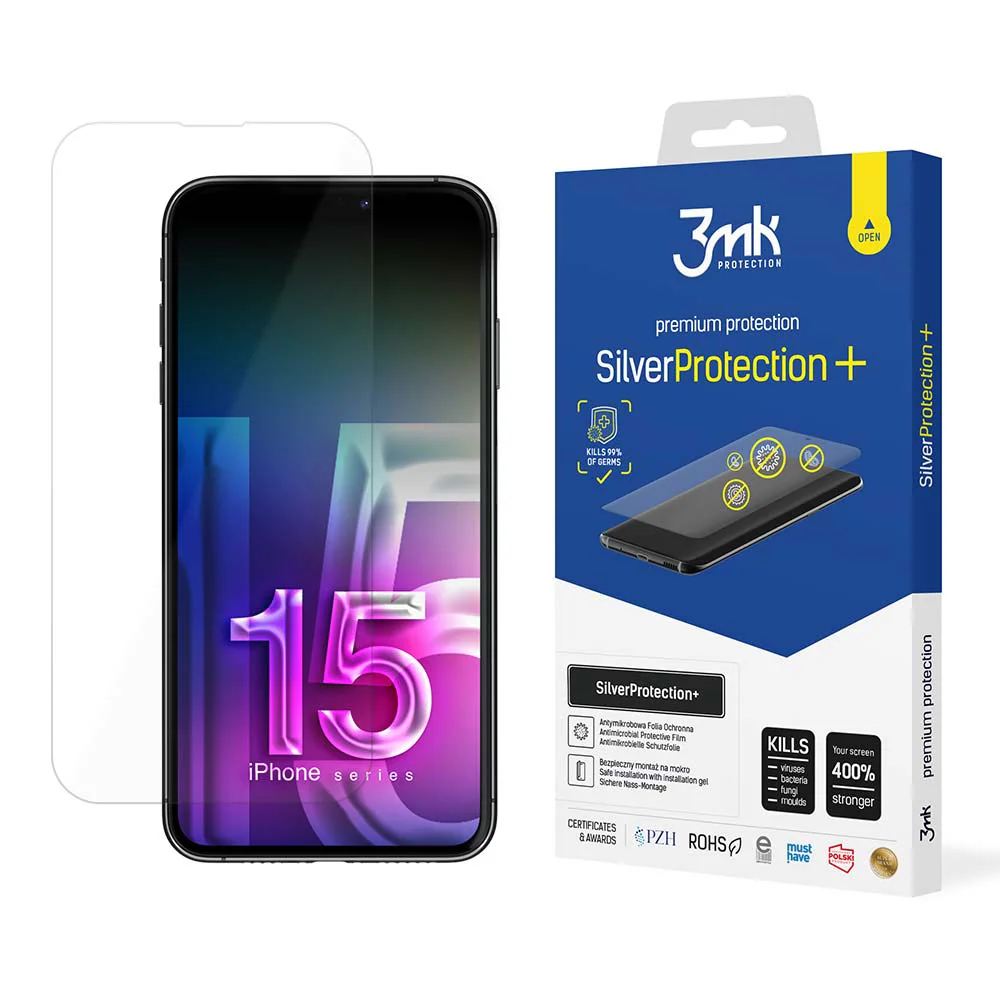 3mk SilverProtection+ skyddsfilm för iPhone 15 Plus