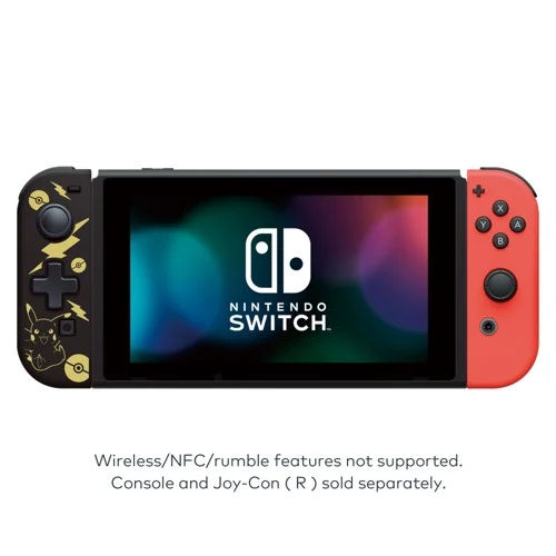 HORI D-Pad Controller (L) - Pokémon: Pikachu Black & Gold - spelkontroll - kabelansluten - för Nintendo Switch