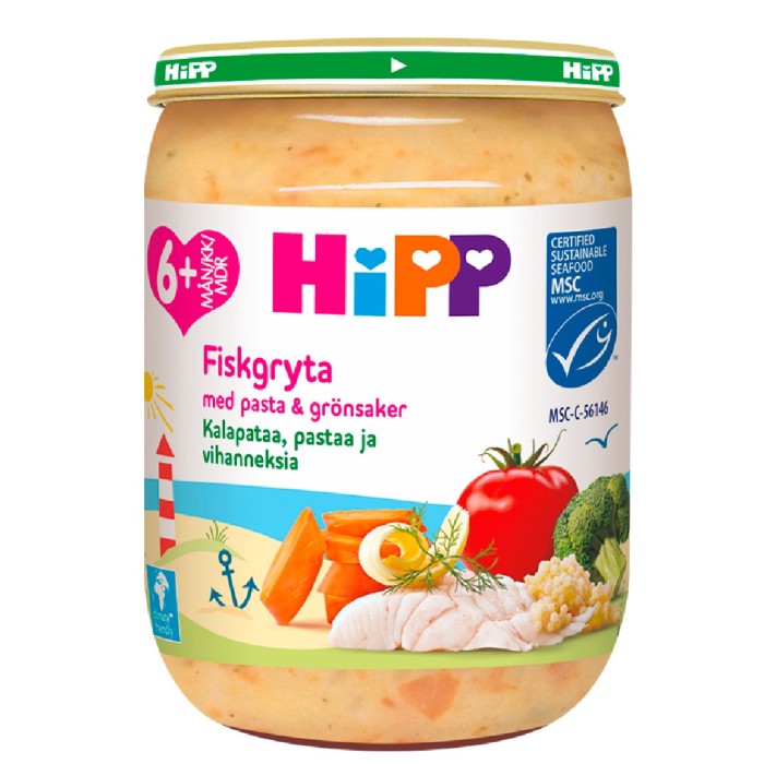 HiPP Fiskgryta med pasta & grönsaker 6M 190 g