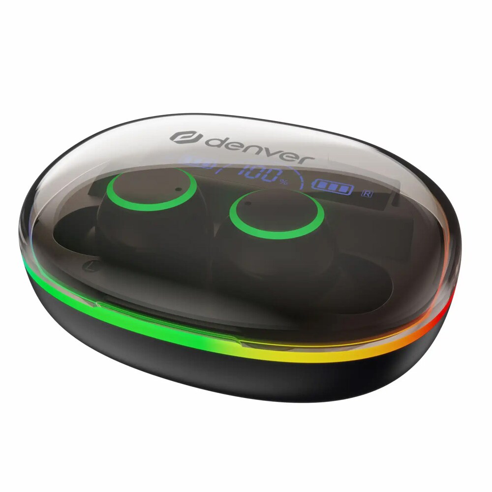 DENVER TWE-55B - True wireless-hörlurar med mikrofon - inuti örat - Bluetooth - svart, bild 3