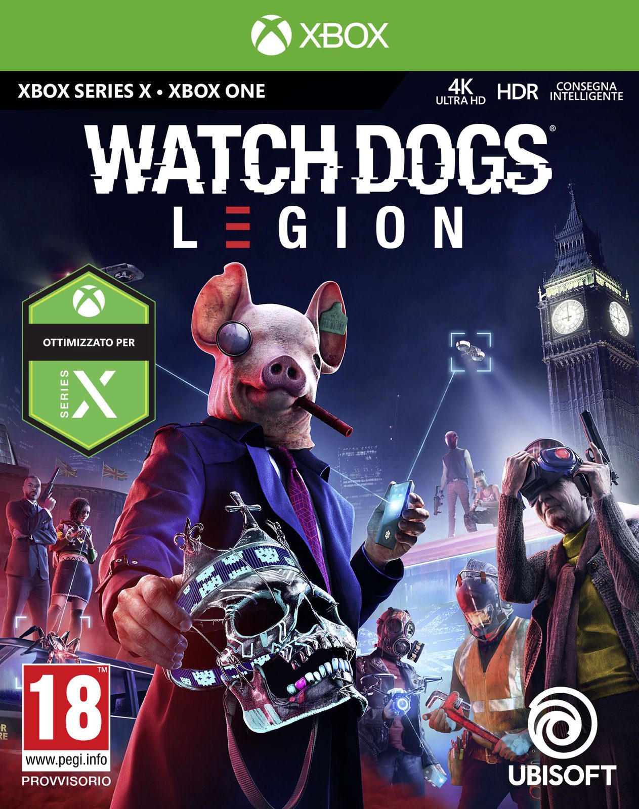 Ubisoft Watch Dogs: Legion, Xbox One, Xbox One, Multiplayer-läget, RP (Betyg avvaktan), Fysiskt medium