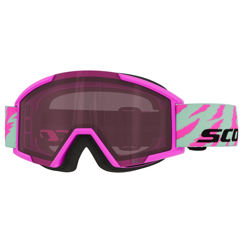 Scott Kid's Goggle Shield Neon Pink/Mint Green/Rose S2 - OneSize
