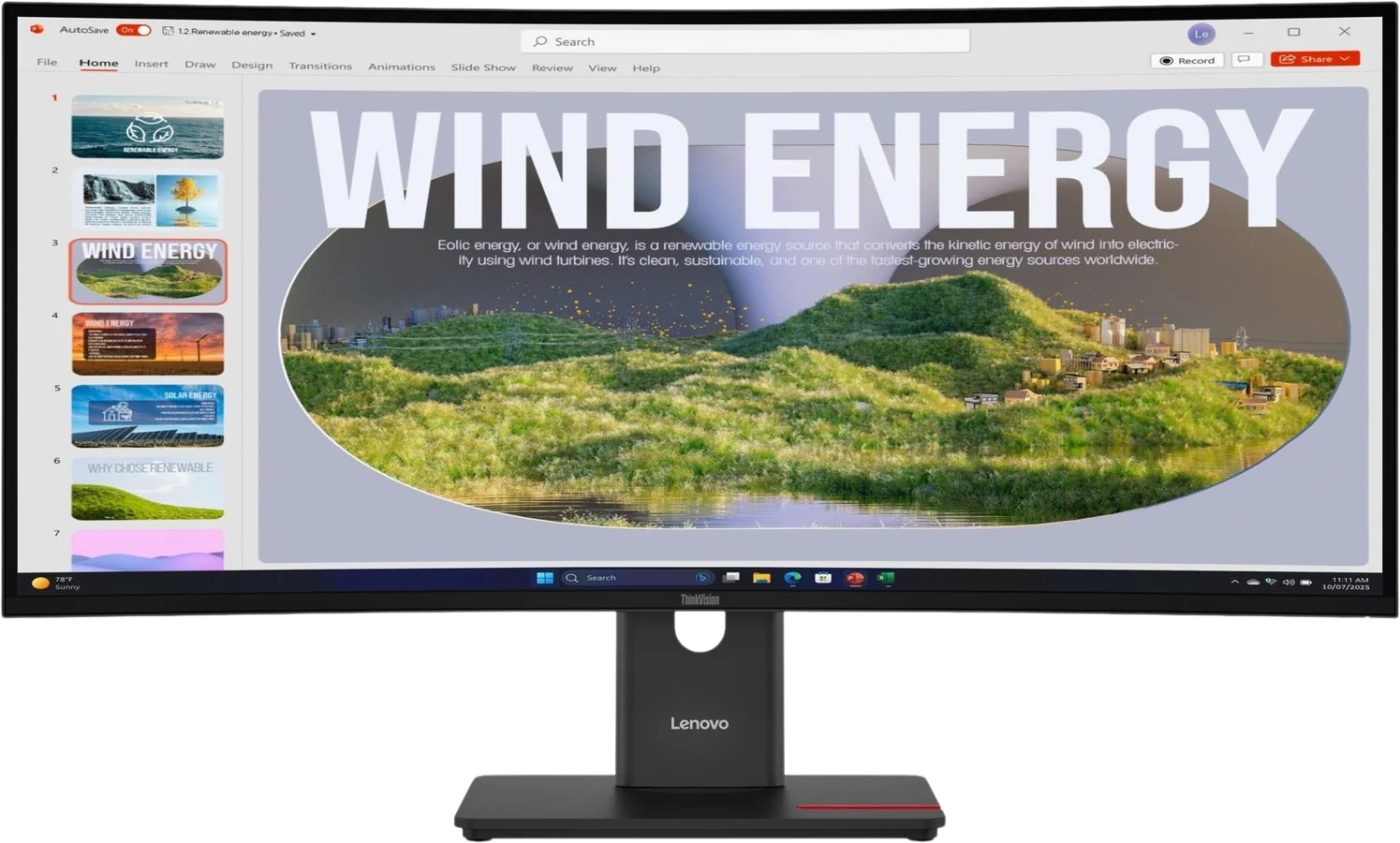 Lenovo ThinkVision 34" T34WD VA UWQHD (1500R) 120 Hz, bild 2