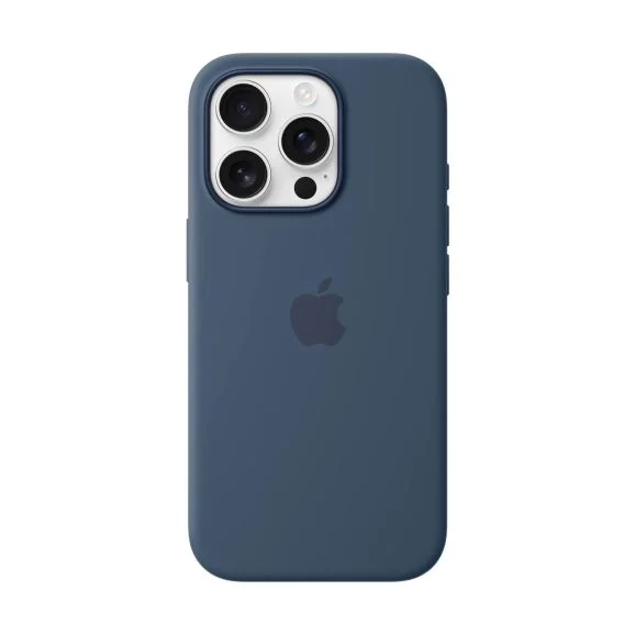 Apple silikonskal med MagSafe till iPhone 16 Pro - Denim, bild 3