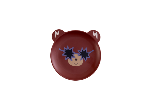 Rice - Kids Plate - Bear Print - Mat Finish, bild 2