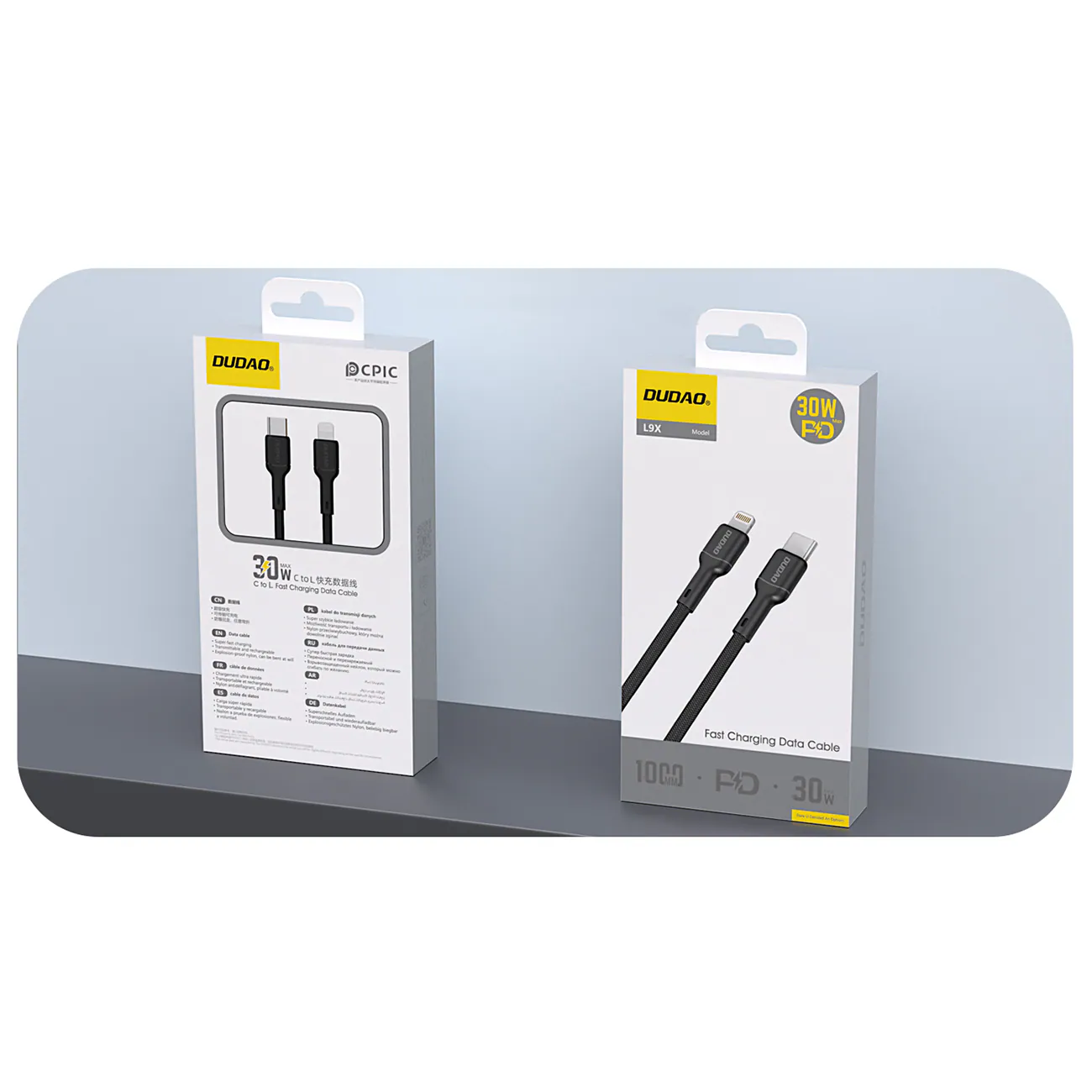 Dudao L9X USB-C till Lightning 2 m svart, bild 2