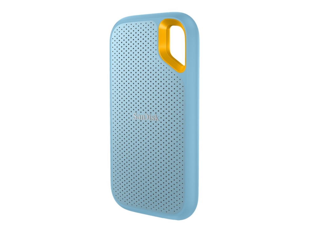 1 TB SanDisk Extreme Portable SSD, USB-C 3.2 Gen 2, inkl. adapter för Typ A - Himmelsblå