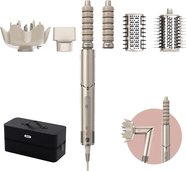 Shark Flexstyle 5-In-1 HD446SLEU varmluftslocktång, Champagne