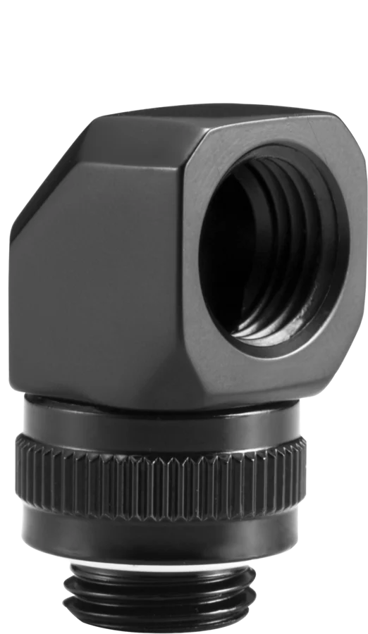 Phanteks M-F Rotary Fitting 90° G1/4 -Svart