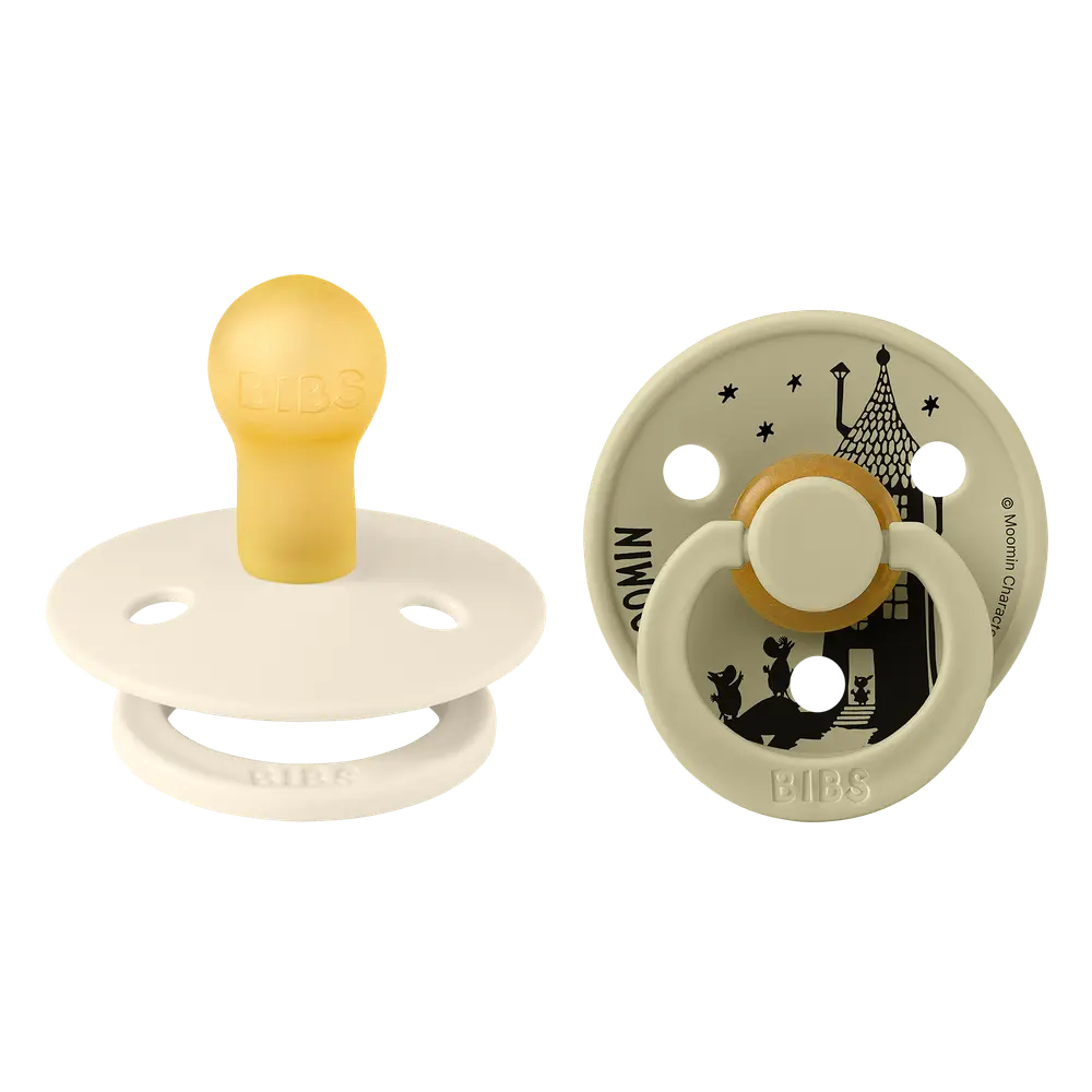 BIBS x Moomins Pacifier Colour Stinky 2-pack Latex Size 1 Ivory/Khaki, bild 3